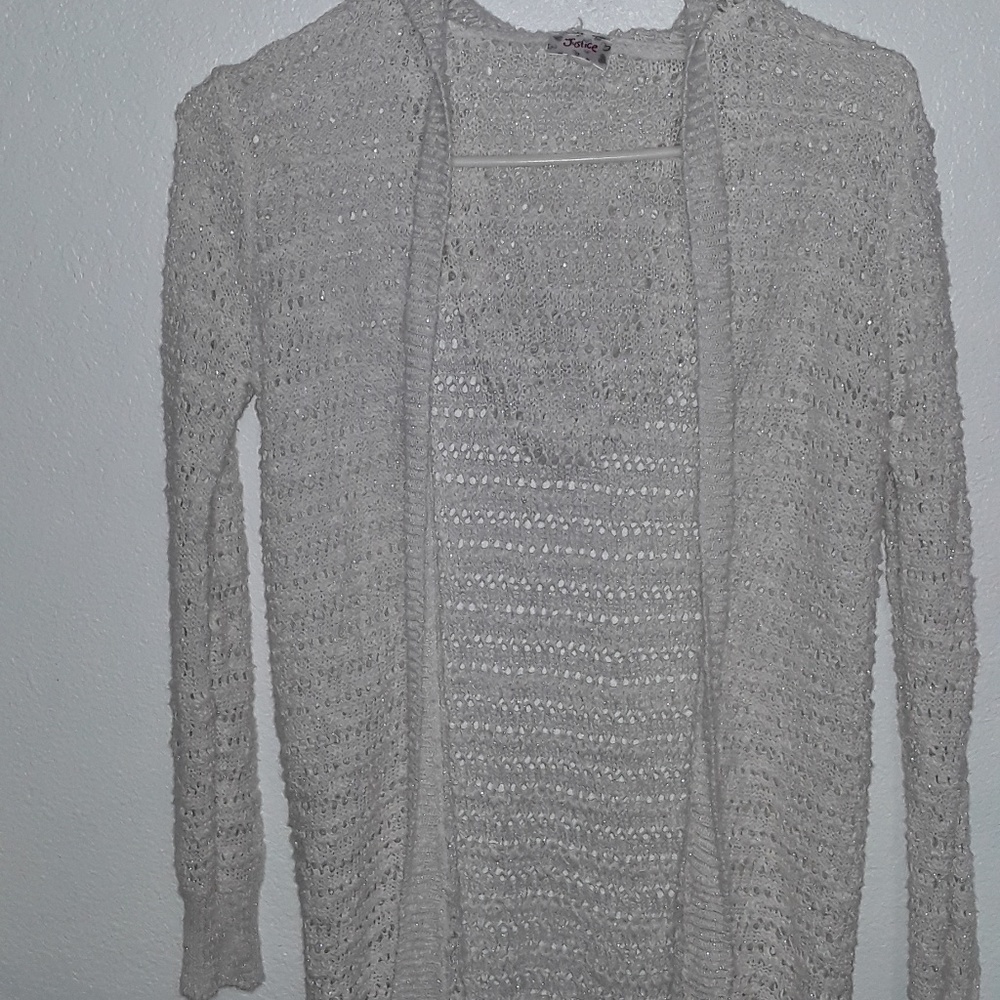 JUSTICE WHITE CARDIGAN